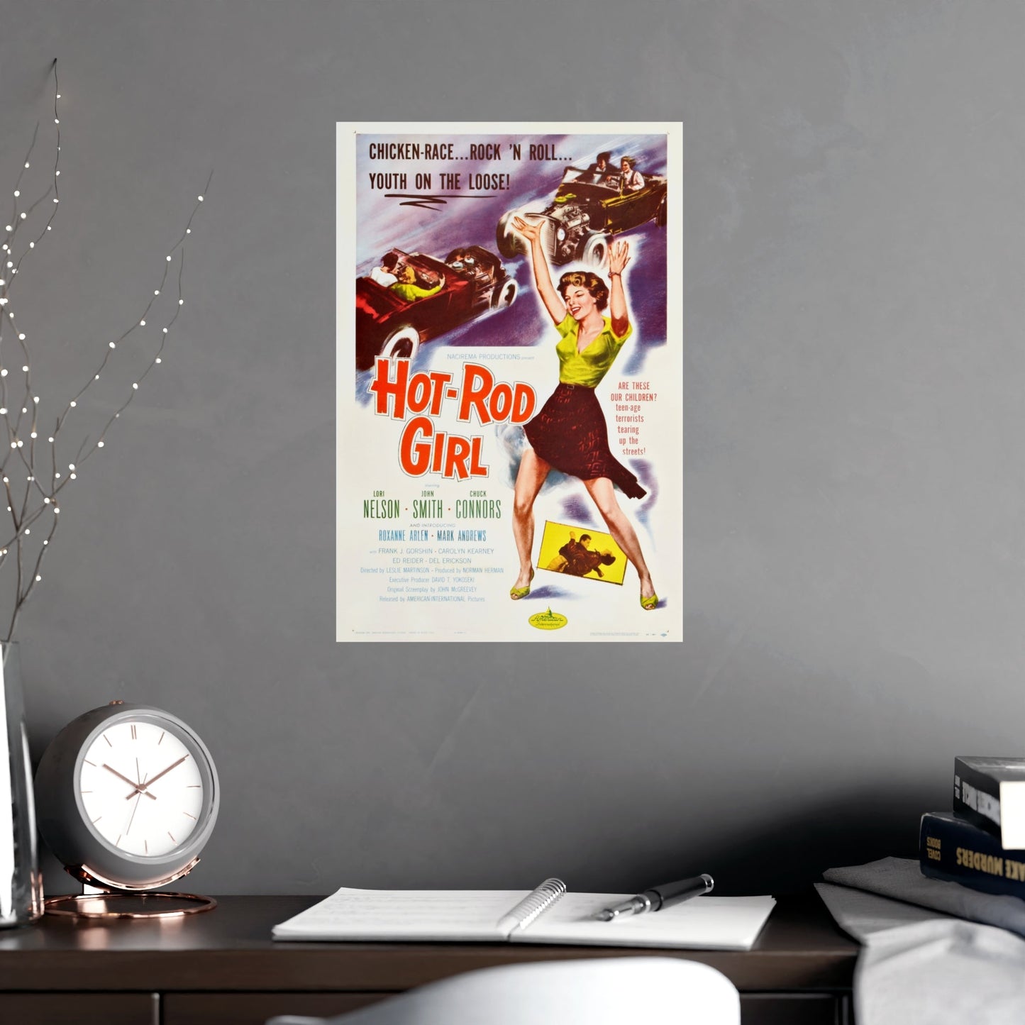 HOT ROD GIRL 1956 - Paper Movie Poster-The Sticker Space