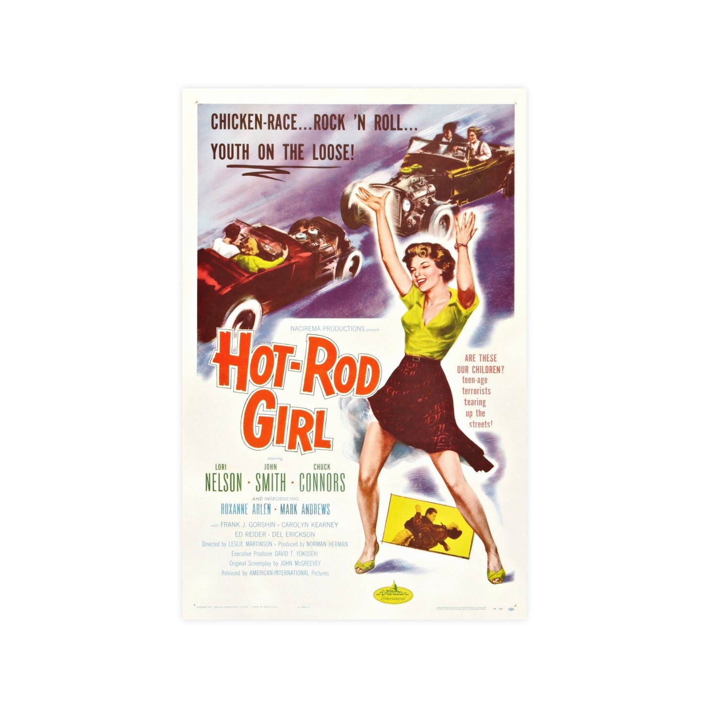 HOT ROD GIRL 1956 - Paper Movie Poster-11″ x 17″ (Vertical)-The Sticker Space