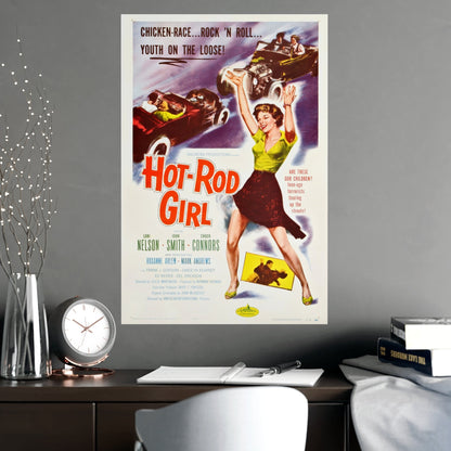 HOT ROD GIRL 1956 - Paper Movie Poster-The Sticker Space