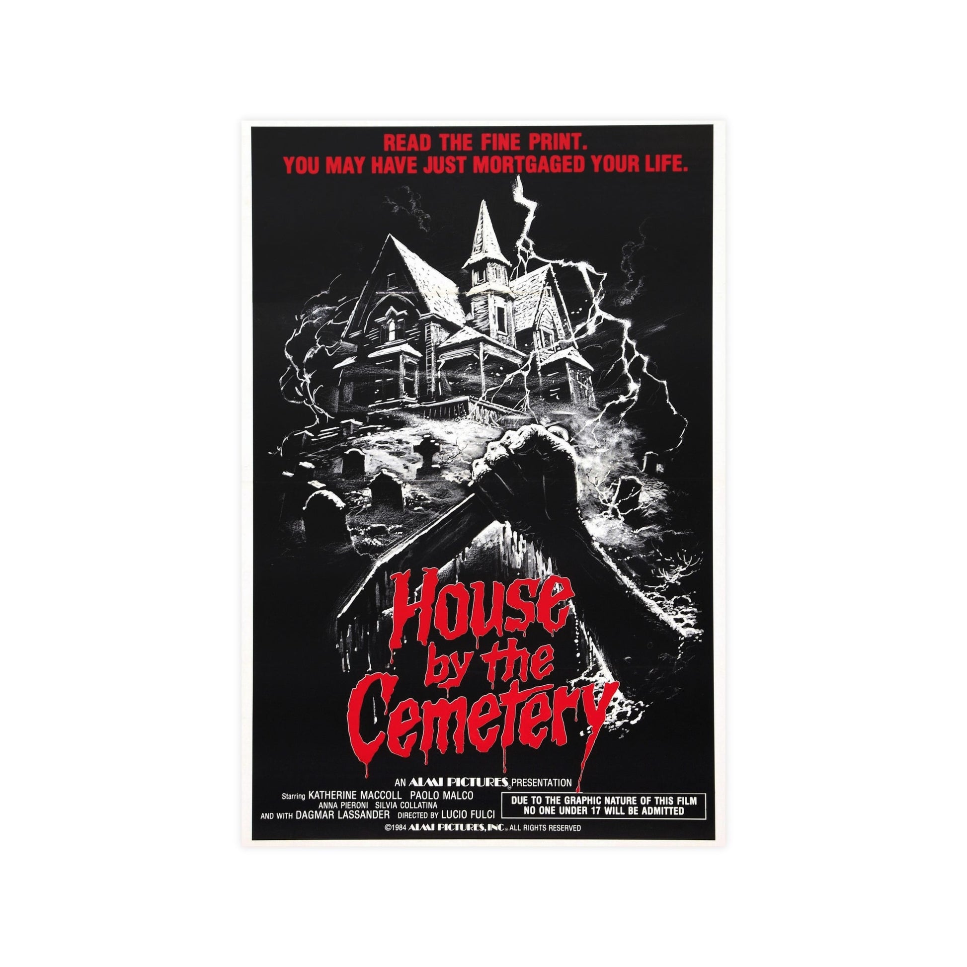 HOUSE BY THE CEMETERY 1981 - Paper Movie Poster-12″ x 18″ (Vertical)-The Sticker Space