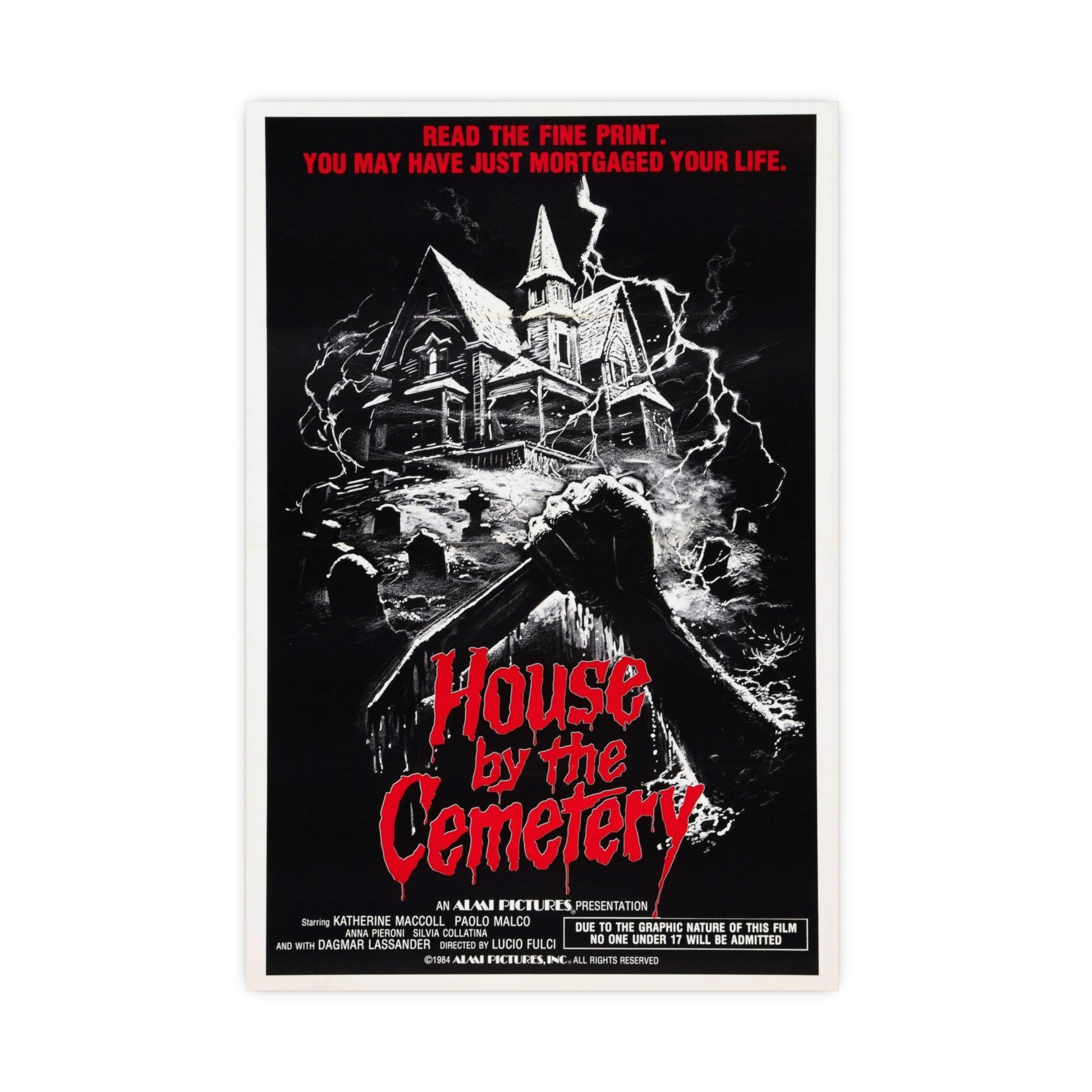 HOUSE BY THE CEMETERY 1981 - Paper Movie Poster-16″ x 24″ (Vertical)-The Sticker Space