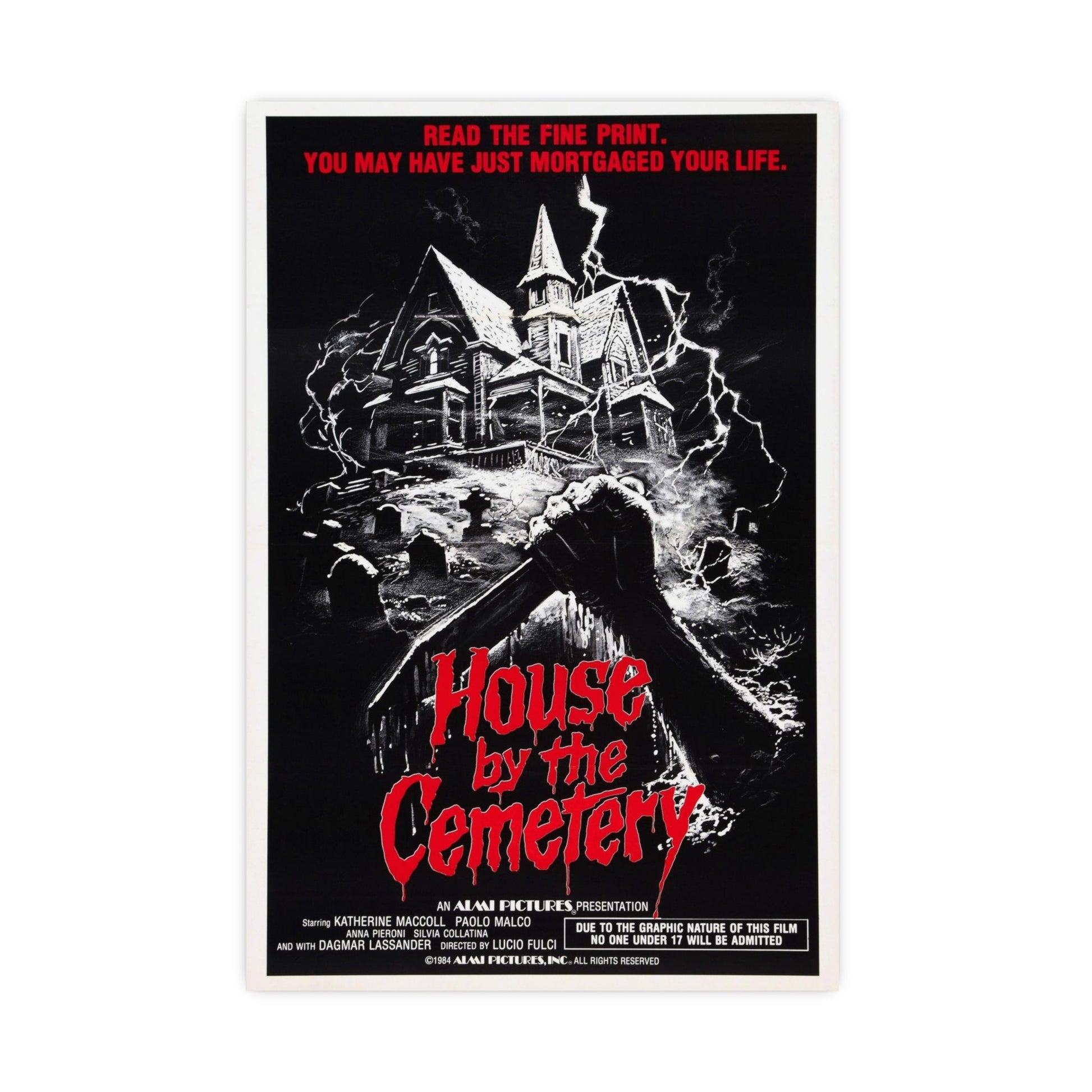 HOUSE BY THE CEMETERY 1981 - Paper Movie Poster-20″ x 30″ (Vertical)-The Sticker Space