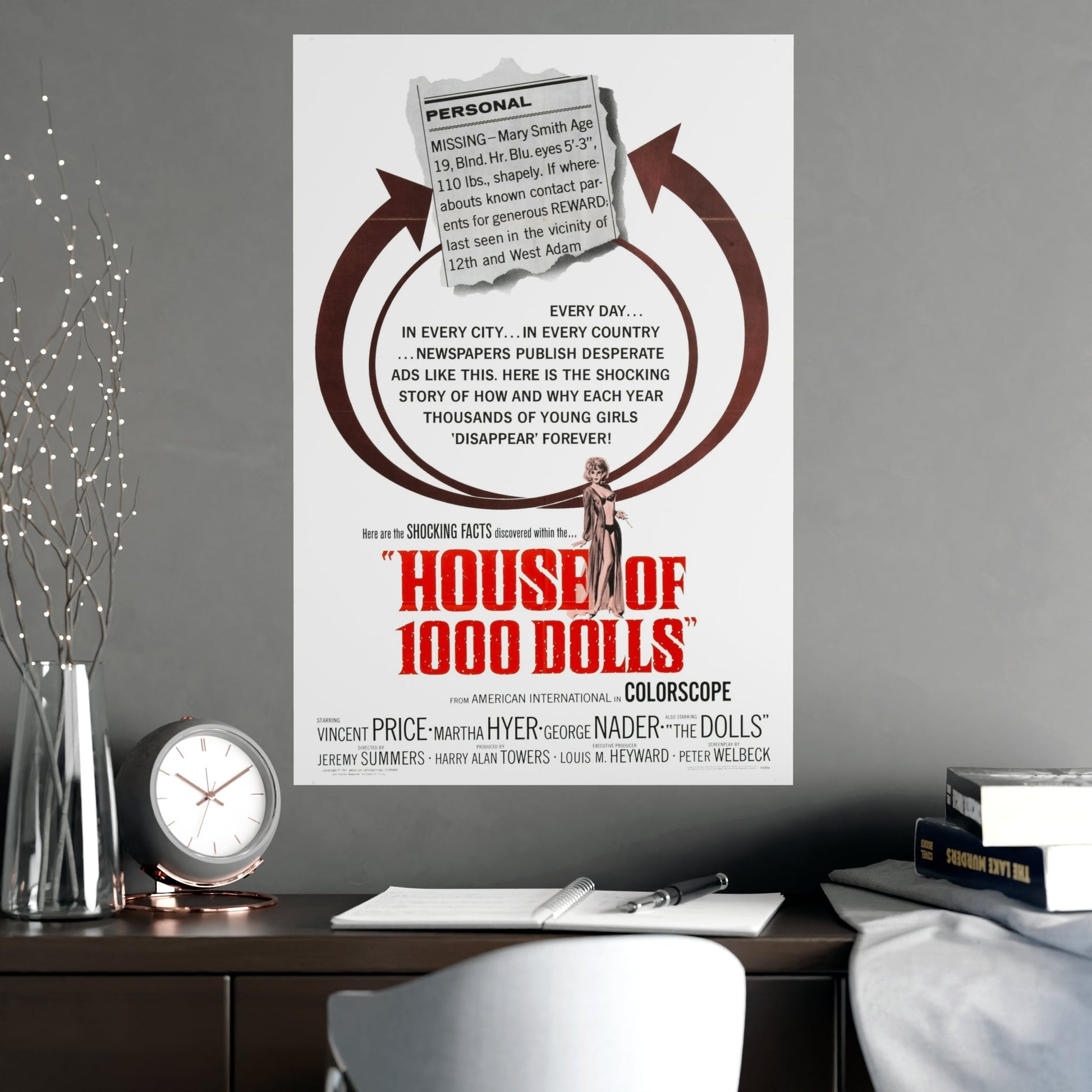 HOUSE OF 1000 DOLLS 1967 - Paper Movie Poster-The Sticker Space