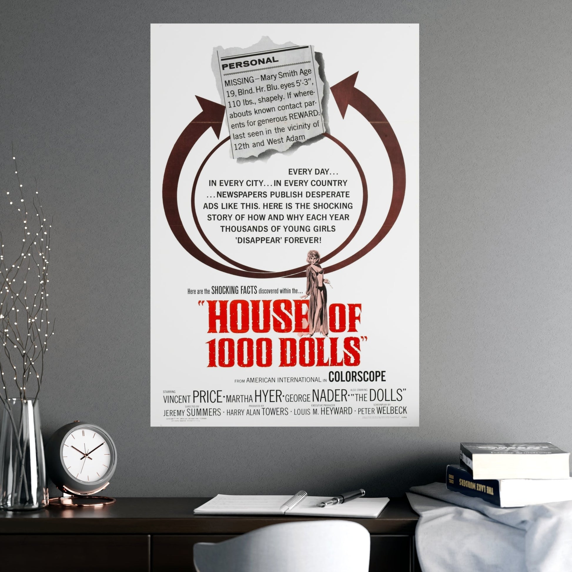 HOUSE OF 1000 DOLLS 1967 - Paper Movie Poster-The Sticker Space