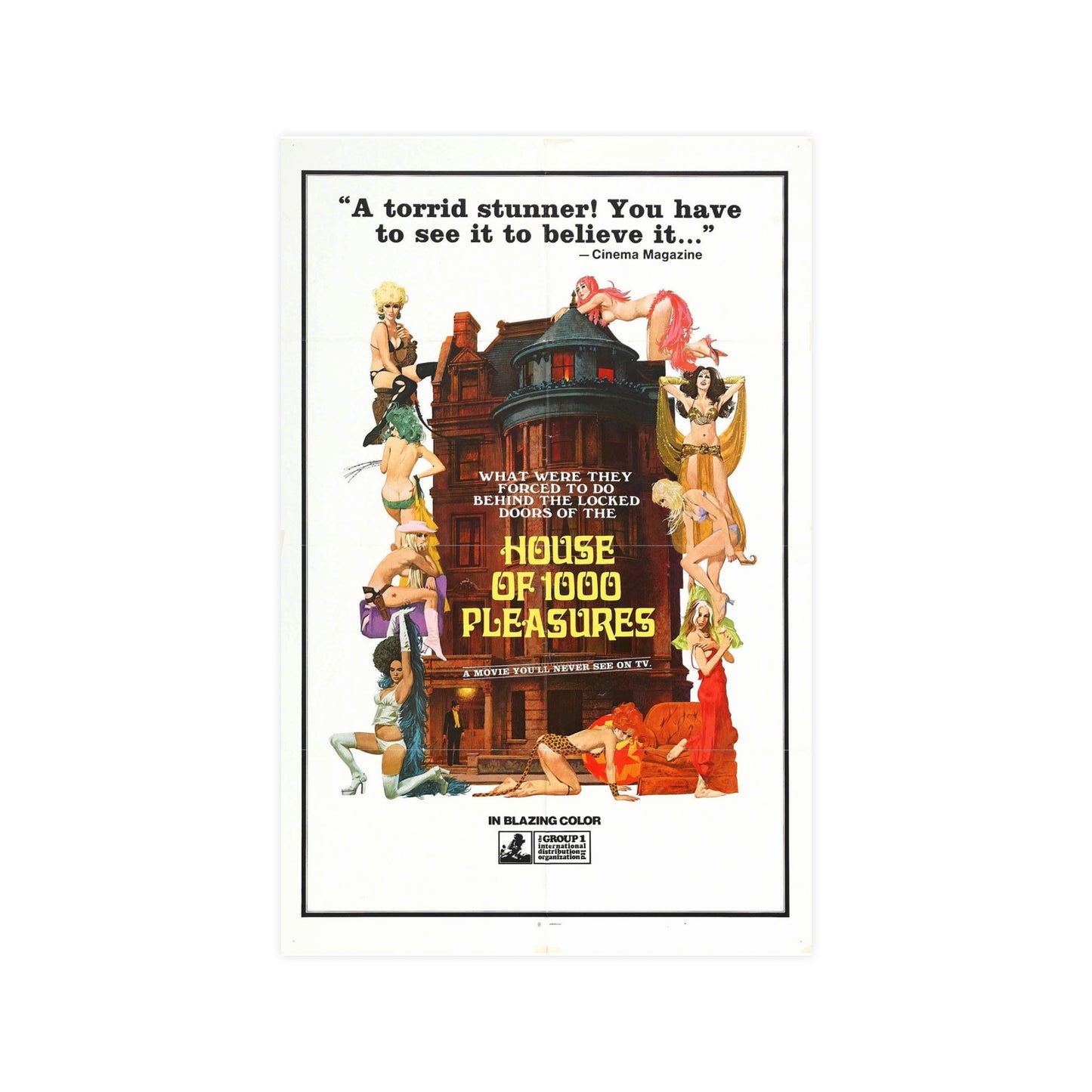 HOUSE OF 1000 PLEASURES 1974 - Paper Movie Poster-11″ x 17″ (Vertical)-The Sticker Space