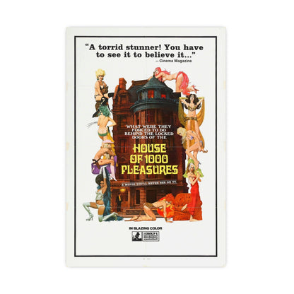 HOUSE OF 1000 PLEASURES 1974 - Paper Movie Poster-16″ x 24″ (Vertical)-The Sticker Space