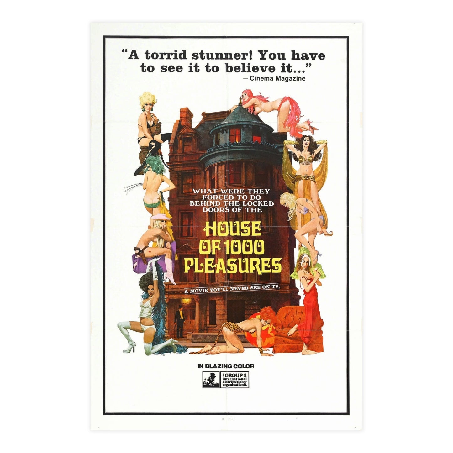 HOUSE OF 1000 PLEASURES 1974 - Paper Movie Poster-24″ x 36″ (Vertical)-The Sticker Space