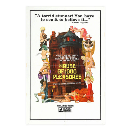 HOUSE OF 1000 PLEASURES 1974 - Paper Movie Poster-24″ x 36″ (Vertical)-The Sticker Space