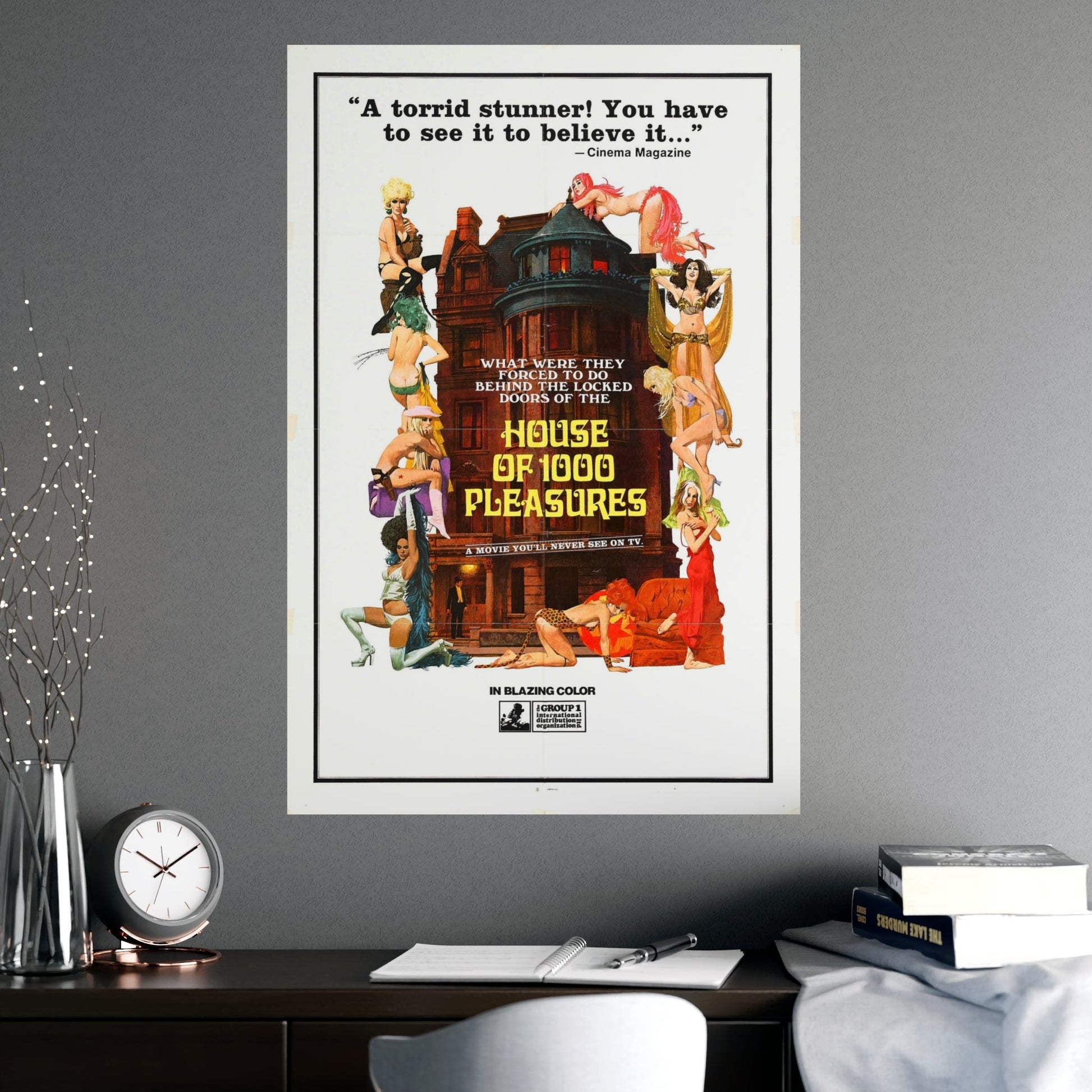 HOUSE OF 1000 PLEASURES 1974 - Paper Movie Poster-The Sticker Space