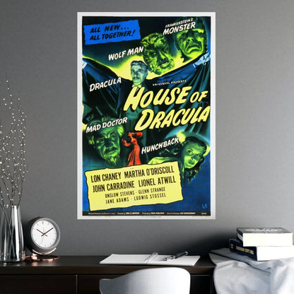 HOUSE OF DRACULA 1945 - Paper Movie Poster-The Sticker Space