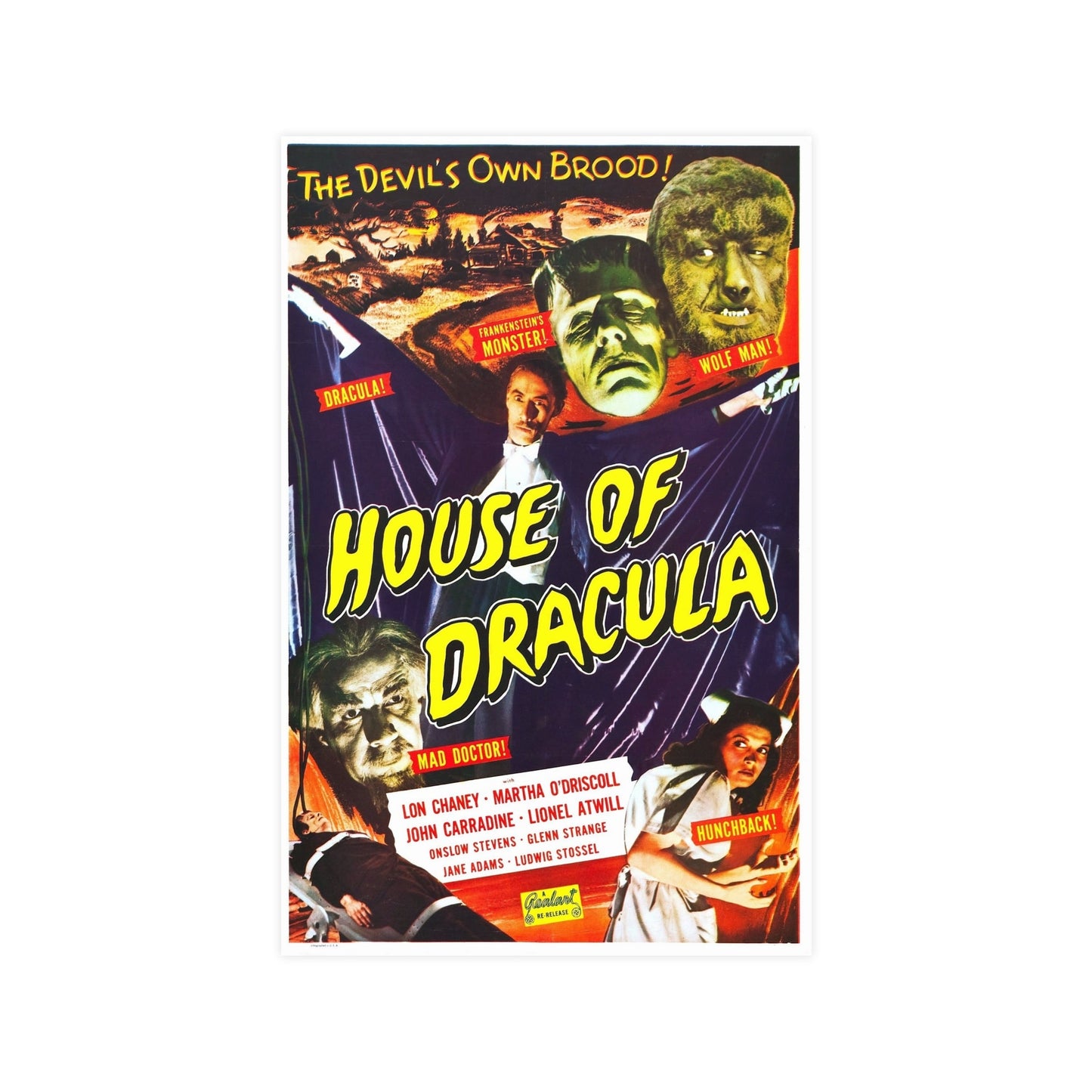 HOUSE OF DRACULA (2) 1945 - Paper Movie Poster-11″ x 17″ (Vertical)-The Sticker Space