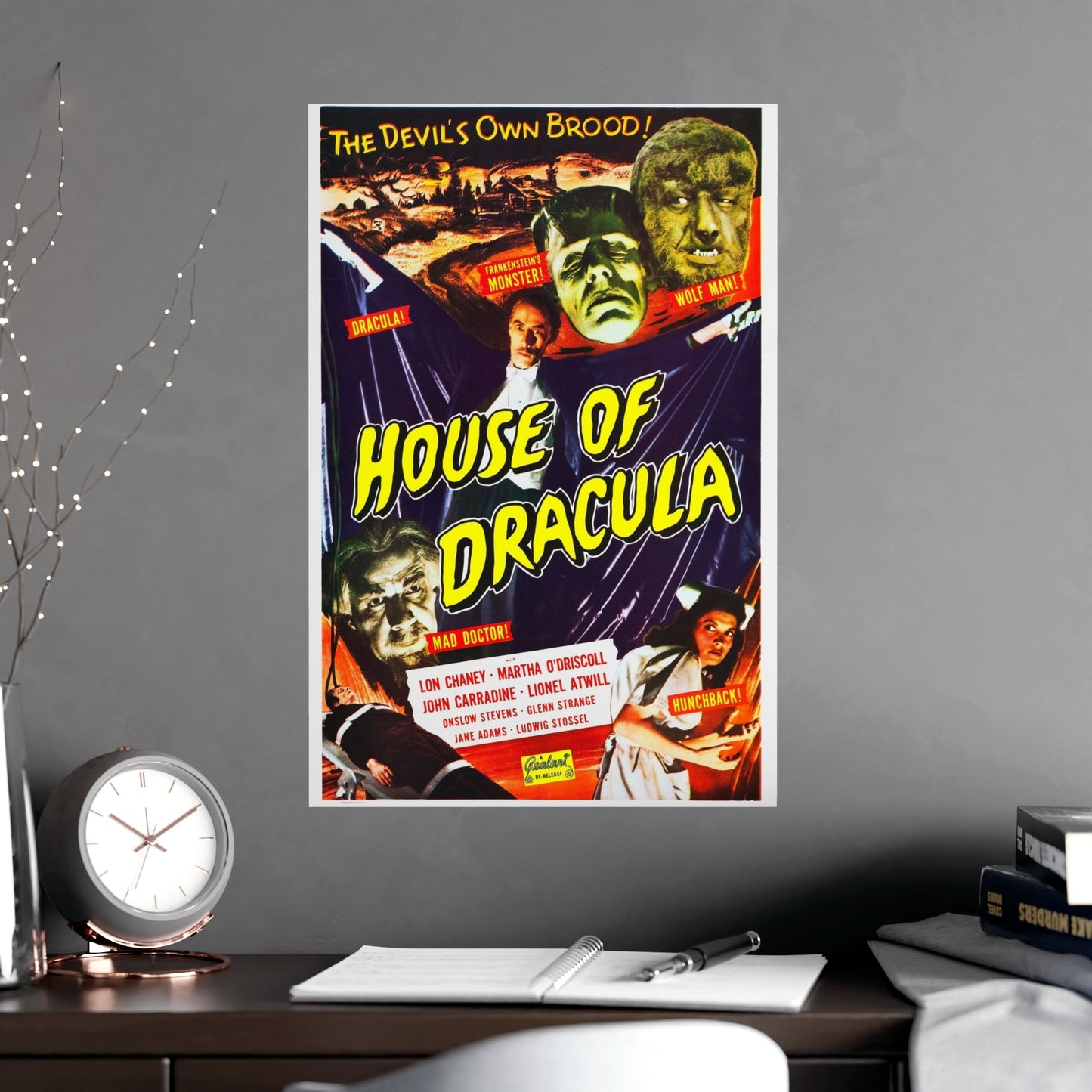HOUSE OF DRACULA (2) 1945 - Paper Movie Poster-The Sticker Space