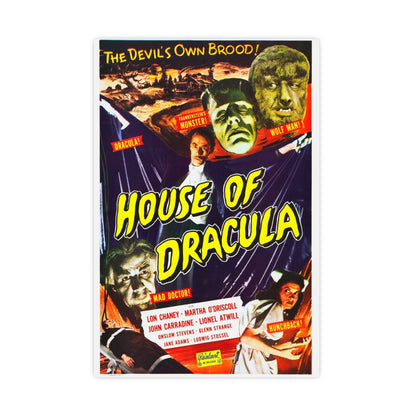 HOUSE OF DRACULA (2) 1945 - Paper Movie Poster-16″ x 24″ (Vertical)-The Sticker Space