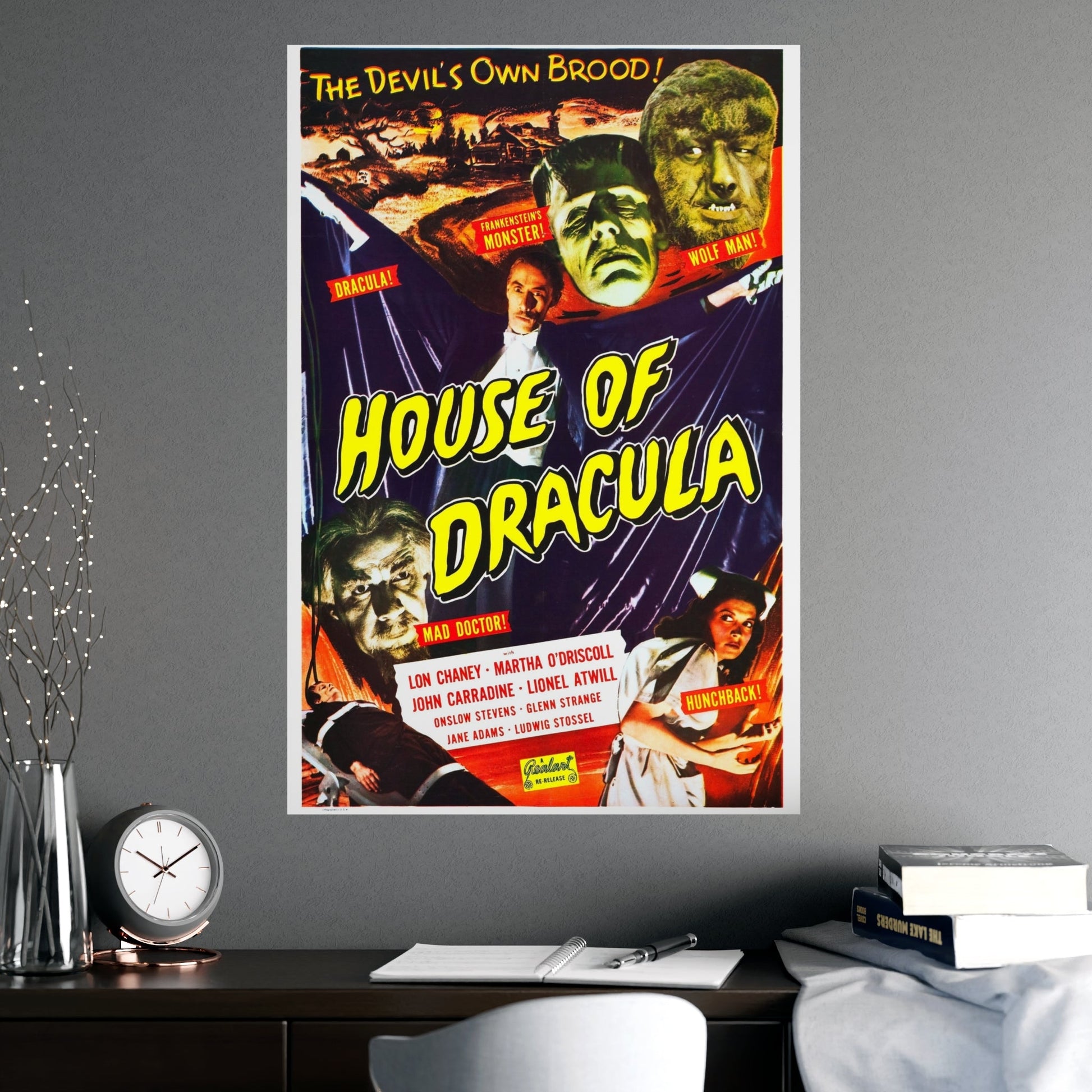 HOUSE OF DRACULA (2) 1945 - Paper Movie Poster-The Sticker Space