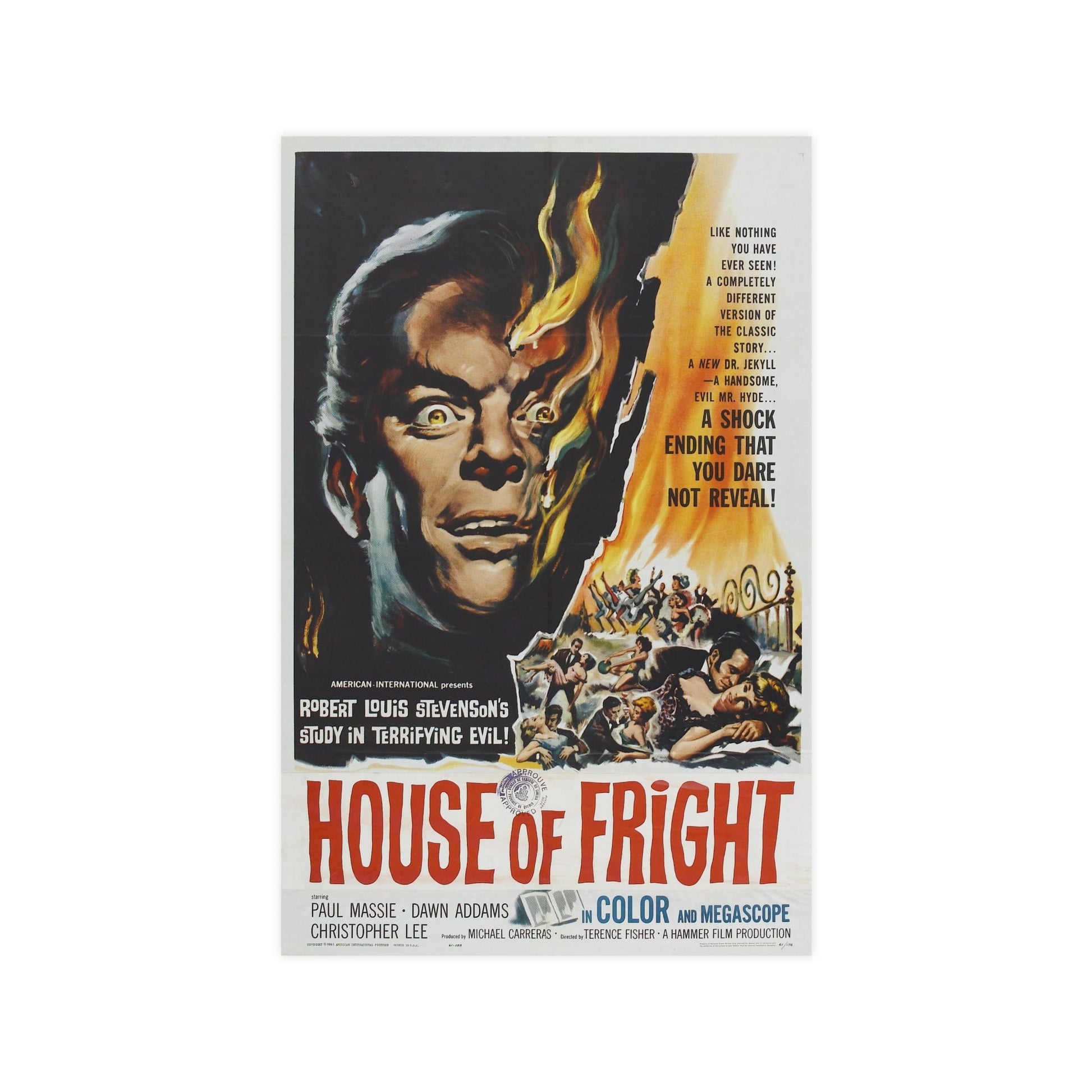 HOUSE OF FRIGHT (THE TWO FACES OF DR. JEKYLL) 1960 - Paper Movie Poster-11″ x 17″ (Vertical)-The Sticker Space
