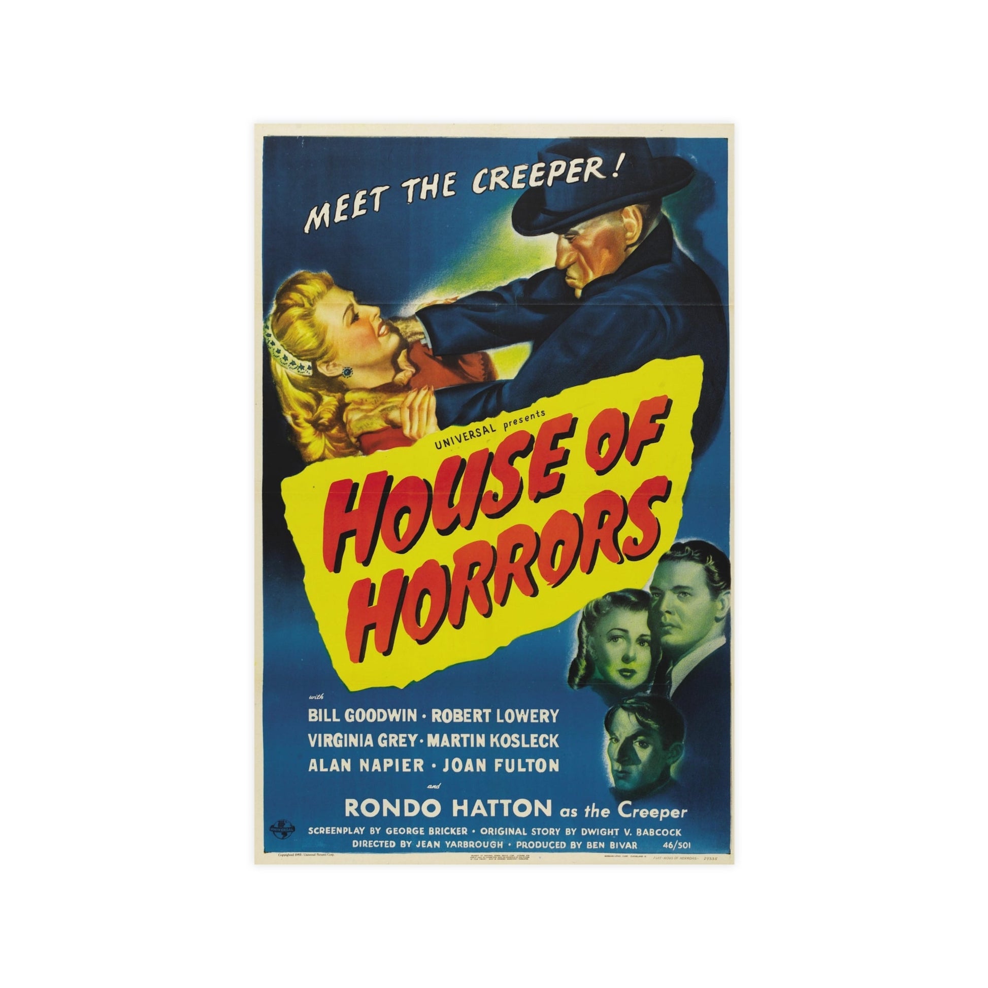 HOUSE OF HORRORS 1946 - Paper Movie Poster-11″ x 17″ (Vertical)-The Sticker Space