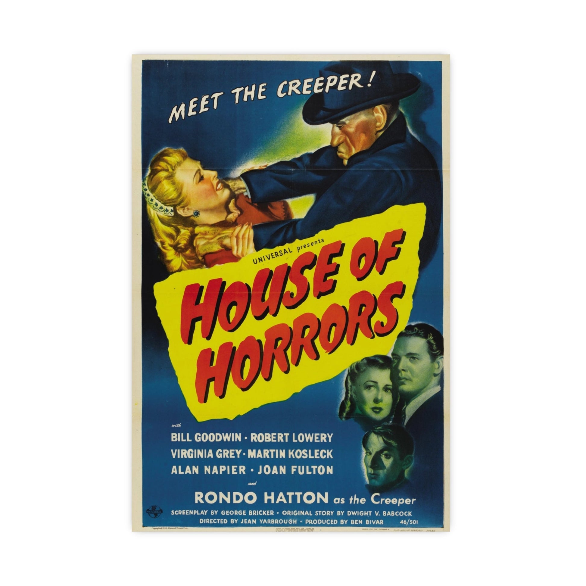 HOUSE OF HORRORS 1946 - Paper Movie Poster-16″ x 24″ (Vertical)-The Sticker Space