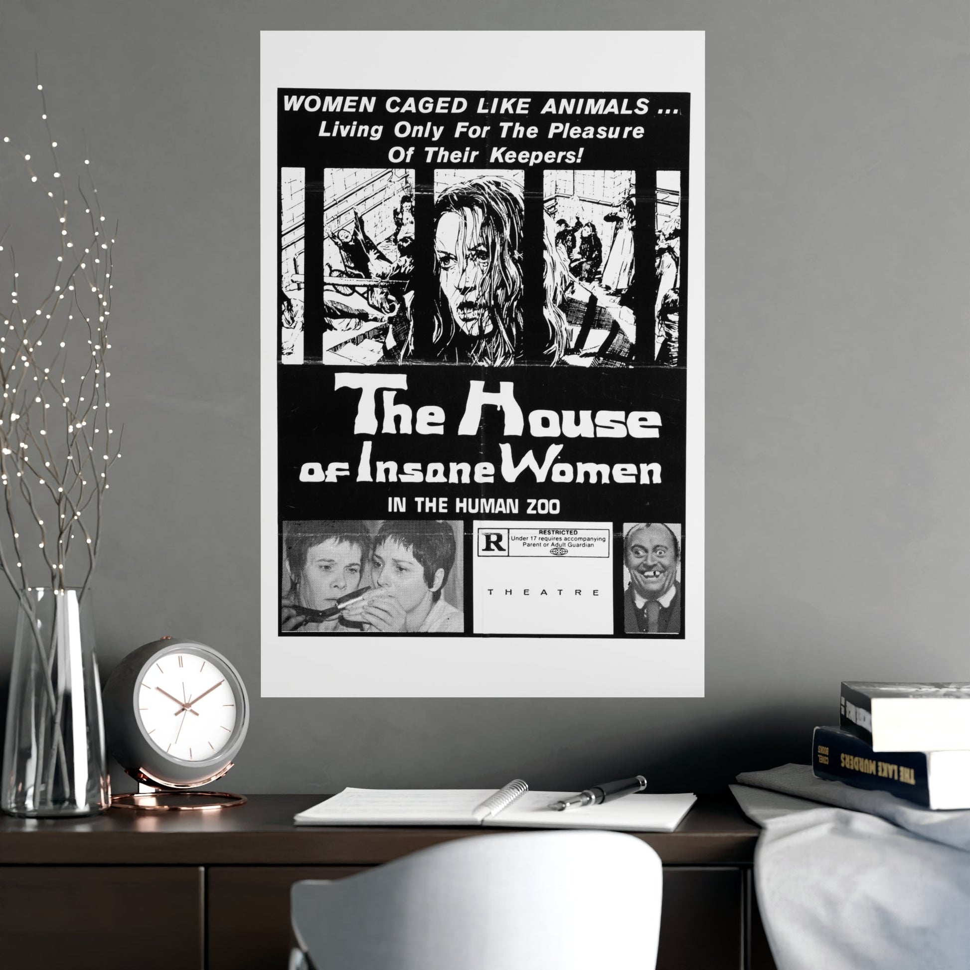 HOUSE OF INSANE WOMEN (2) 1971 - Paper Movie Poster-The Sticker Space