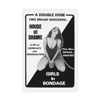 HOUSE OF SHAME + GIRLS IN BONDAGE 1964 - Paper Movie Poster-16″ x 24″ (Vertical)-The Sticker Space
