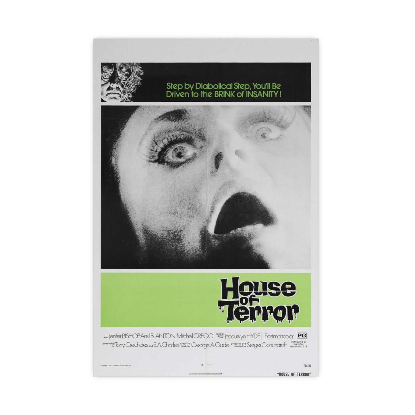 HOUSE OF TERROR 1973 - Paper Movie Poster-16″ x 24″ (Vertical)-The Sticker Space