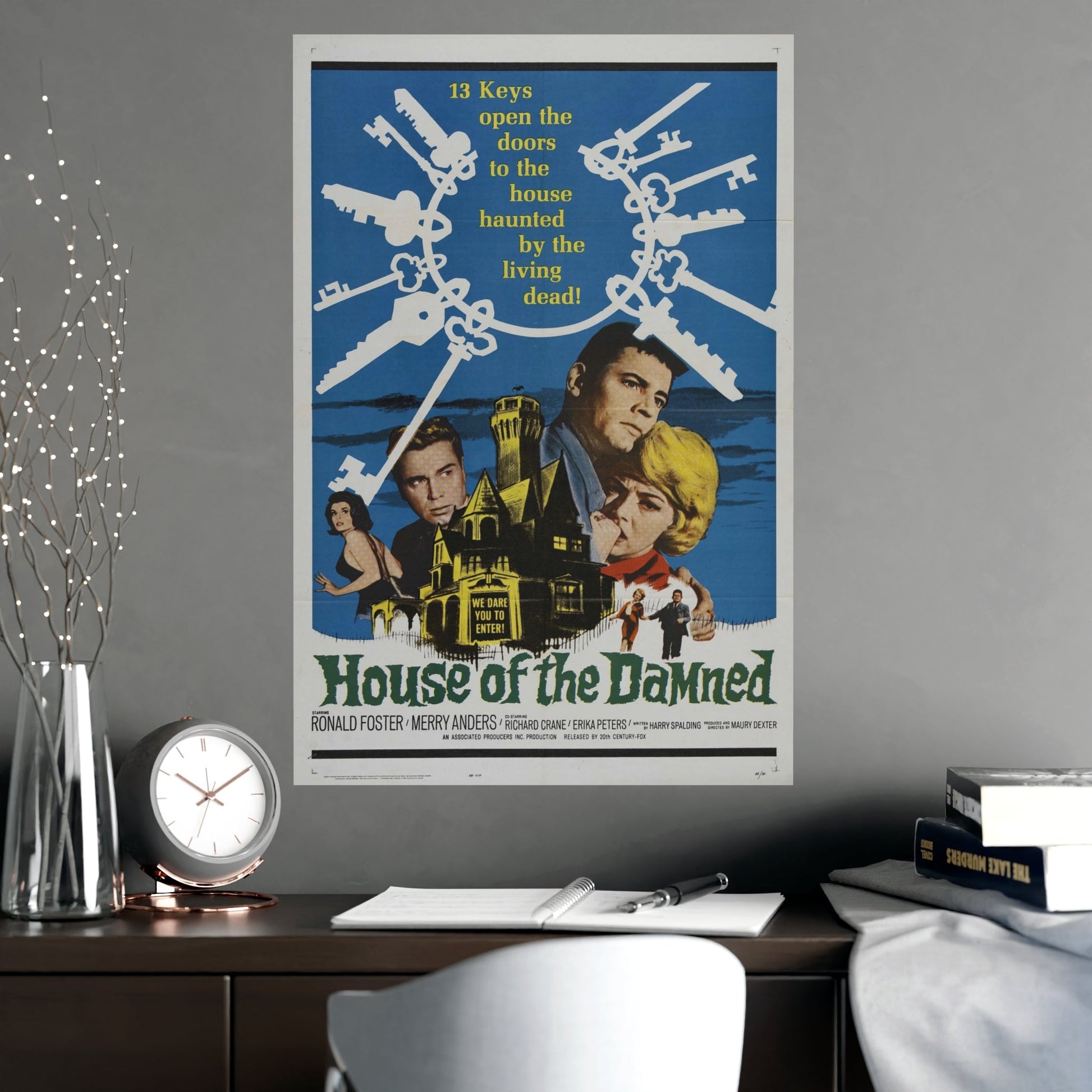HOUSE OF THE DAMNED 1963 - Paper Movie Poster-The Sticker Space
