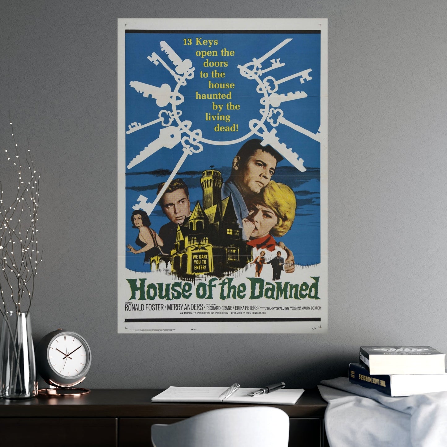 HOUSE OF THE DAMNED 1963 - Paper Movie Poster-The Sticker Space