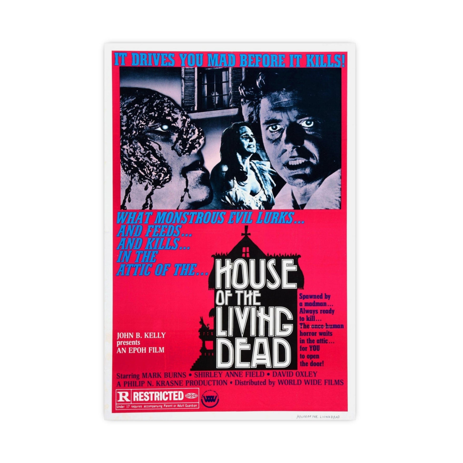 HOUSE OF THE LIVING DEAD 1976 - Paper Movie Poster-16″ x 24″ (Vertical)-The Sticker Space