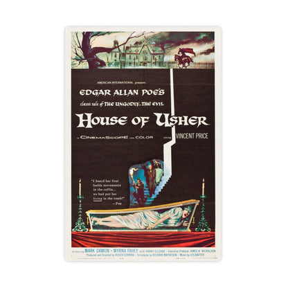 HOUSE OF USHER 1960 - Paper Movie Poster-16″ x 24″ (Vertical)-The Sticker Space