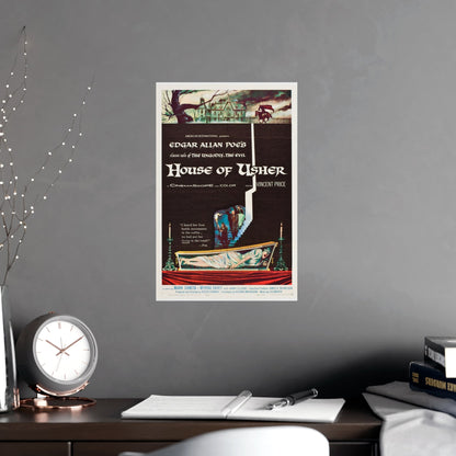 HOUSE OF USHER 1960 - Paper Movie Poster-The Sticker Space