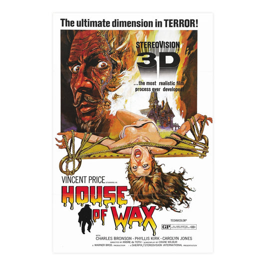 HOUSE OF WAX (5) 1953 - Paper Movie Poster-24″ x 36″ (Vertical)-The Sticker Space