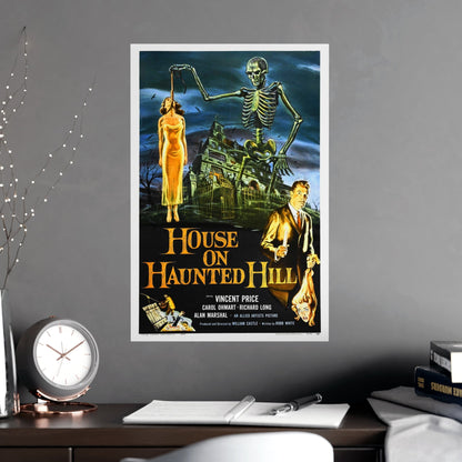 HOUSE ON HAUNTED HILL 1958 - Paper Movie Poster-The Sticker Space