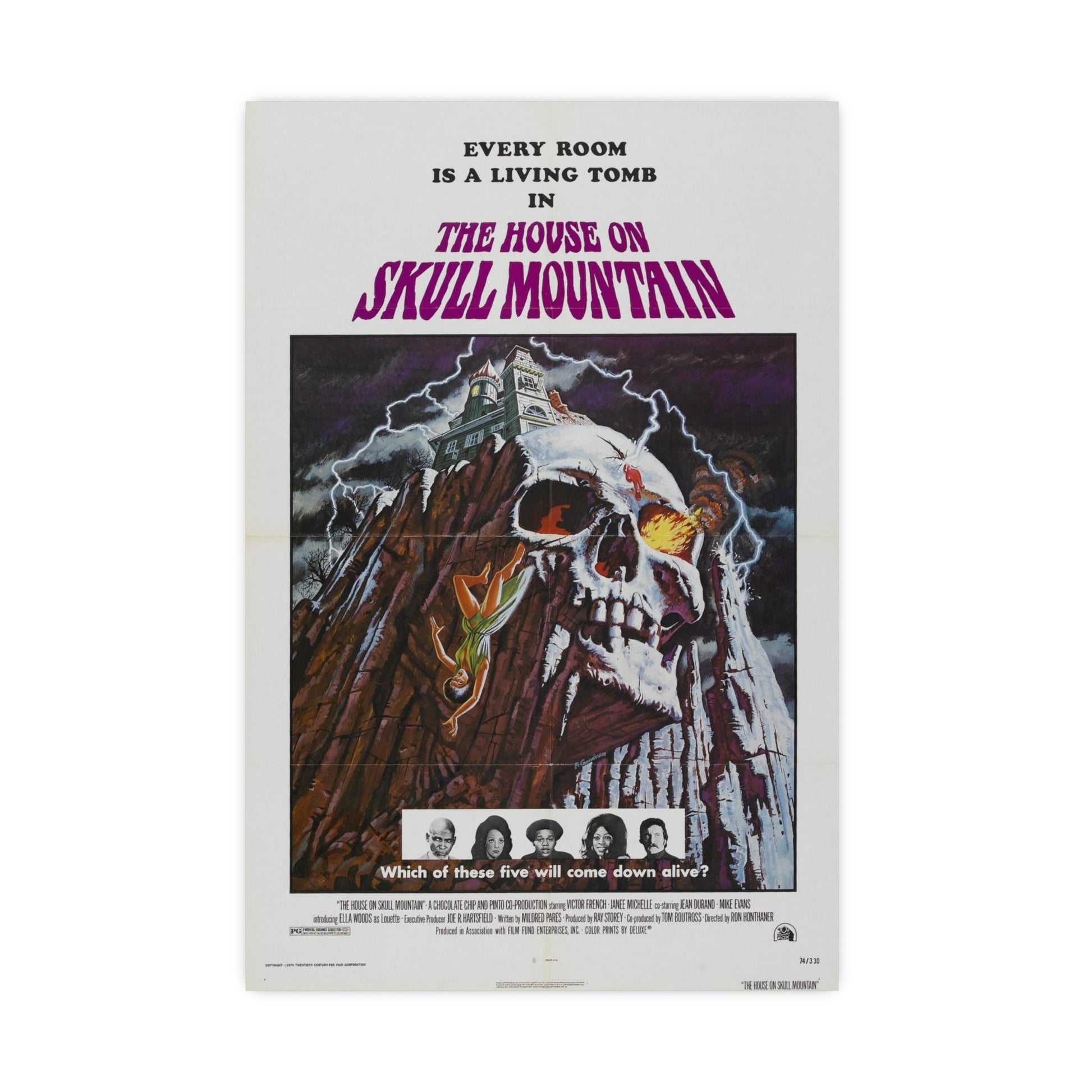 HOUSE ON SKULL MOUNTAIN 1974 - Paper Movie Poster-16″ x 24″ (Vertical)-The Sticker Space