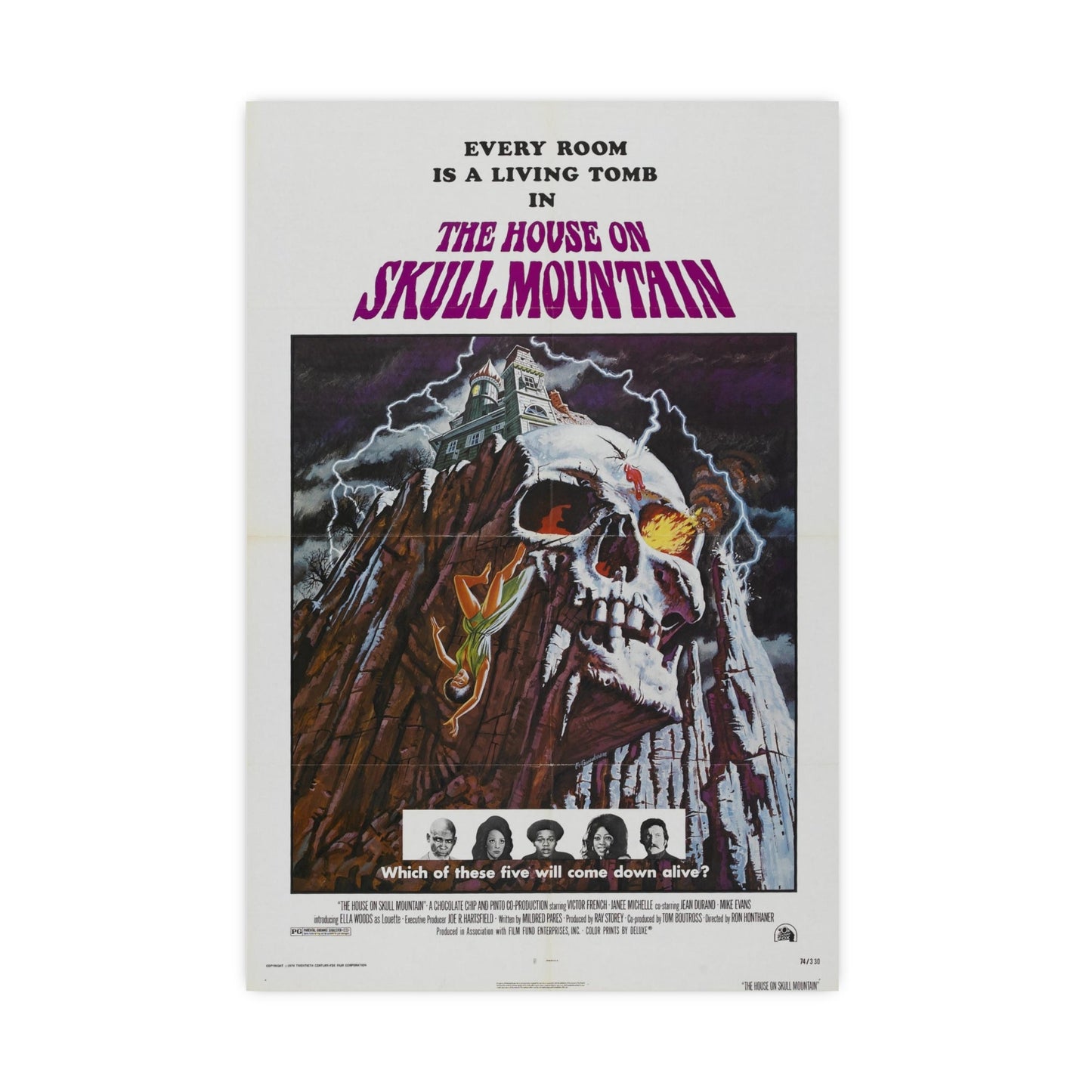 HOUSE ON SKULL MOUNTAIN 1974 - Paper Movie Poster-20″ x 30″ (Vertical)-The Sticker Space