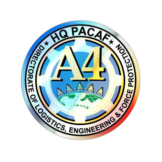 HQ PACAF A4 (U.S. Air Force) Holographic STICKER Die-Cut Vinyl Decal-6 Inch-The Sticker Space