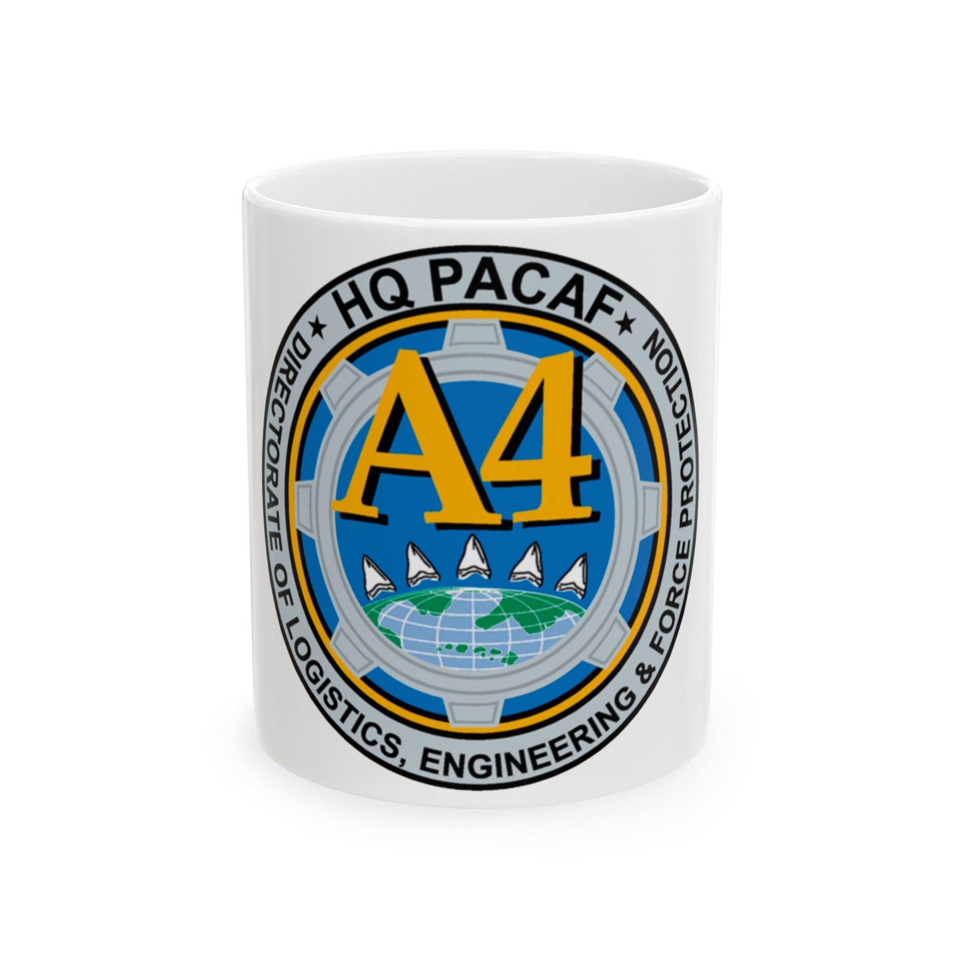 HQ PACAF A4 (U.S. Air Force) White Coffee Mug-11oz-The Sticker Space