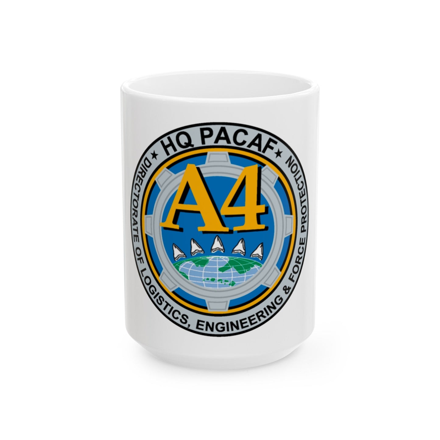 HQ PACAF A4 (U.S. Air Force) White Coffee Mug-15oz-The Sticker Space