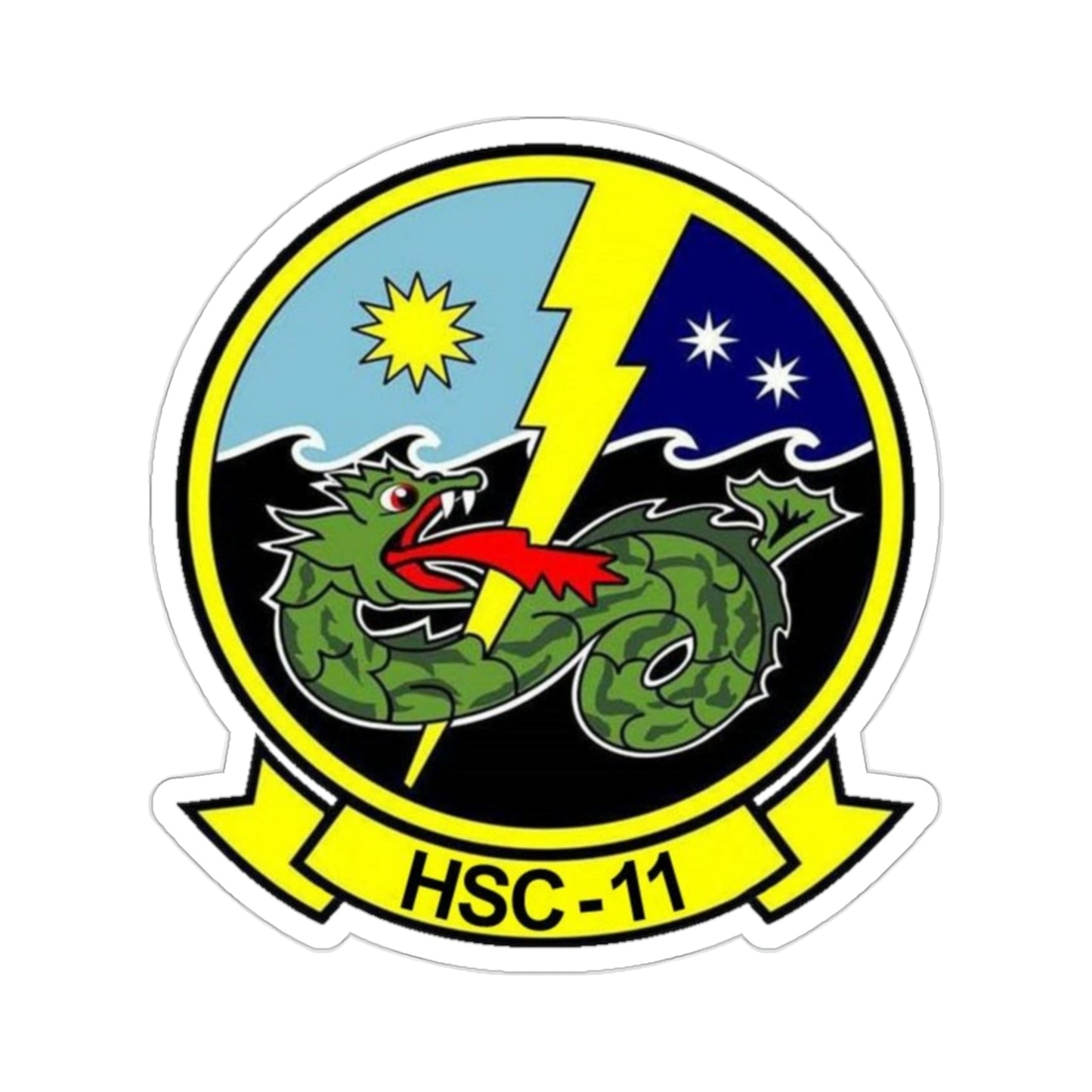 HSC 11 Helicopter Sea Combat Squadron 11 (U.S. Navy) STICKER Vinyl Die-Cut Decal-2 Inch-The Sticker Space