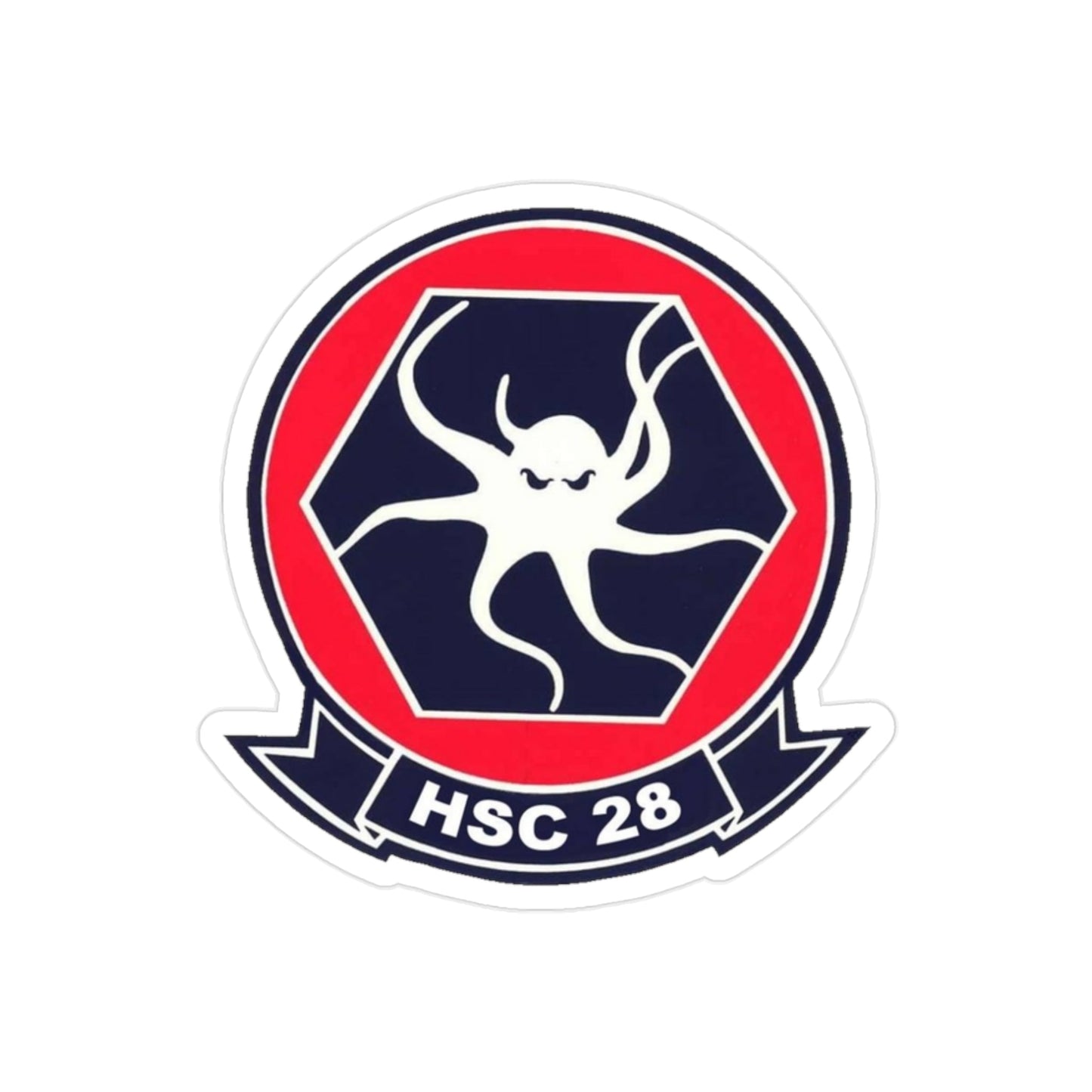 HSC 28 (U.S. Navy) Transparent STICKER Die-Cut Vinyl Decal-2 Inch-The Sticker Space