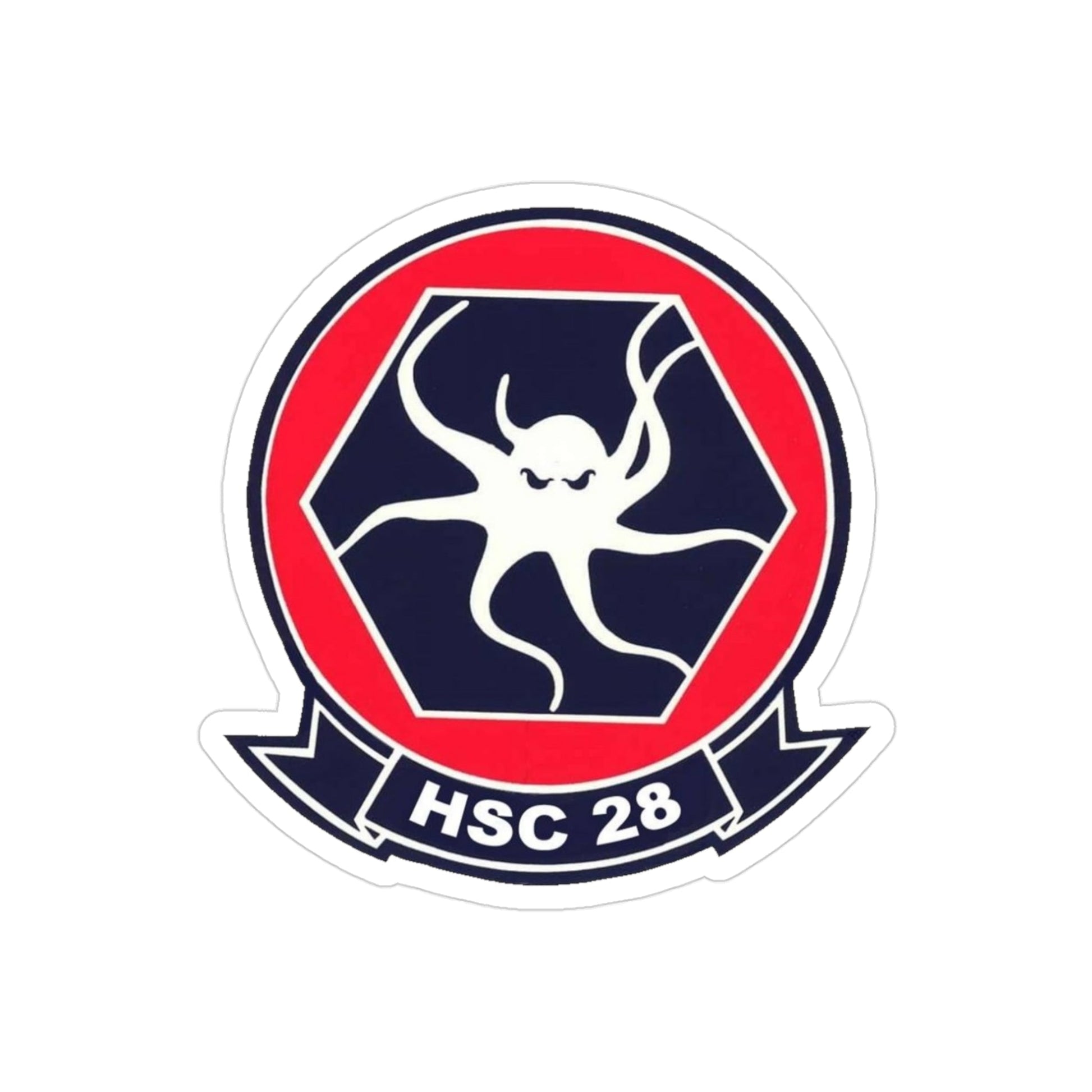 HSC 28 (U.S. Navy) Transparent STICKER Die-Cut Vinyl Decal-3 Inch-The Sticker Space