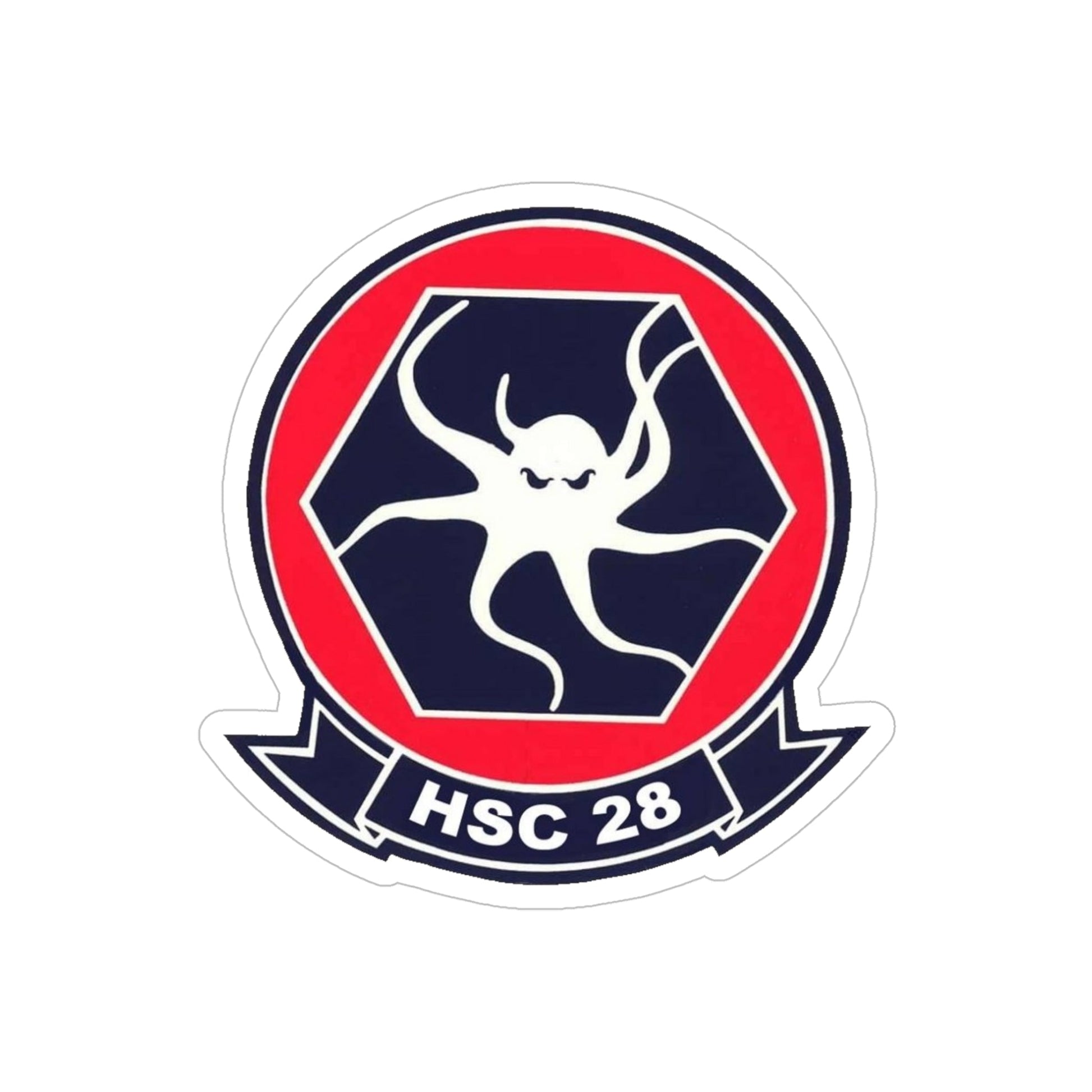 HSC 28 (U.S. Navy) Transparent STICKER Die-Cut Vinyl Decal-5 Inch-The Sticker Space