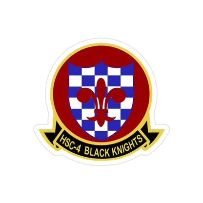 HSC 4 Helicopter Sea Combat Squadron 4 ‘Black Knights’ (U.S. Navy) Transparent STICKER Die-Cut Vinyl Decal-2 Inch-The Sticker Space