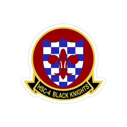 HSC 4 Helicopter Sea Combat Squadron 4 ‘Black Knights’ (U.S. Navy) Transparent STICKER Die-Cut Vinyl Decal-5 Inch-The Sticker Space
