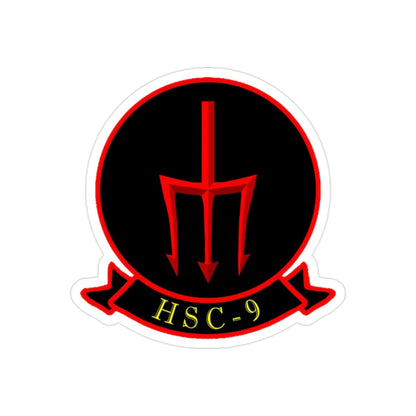 HSC 9 Helicopter Sea Combat Squadron 9 ‘Tridents’ (U.S. Navy) Transparent STICKER Die-Cut Vinyl Decal-2 Inch-The Sticker Space