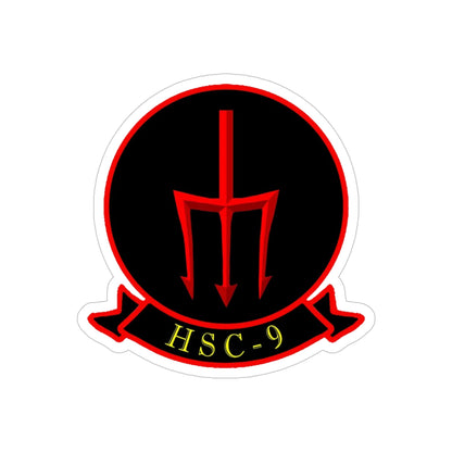 HSC 9 Helicopter Sea Combat Squadron 9 ‘Tridents’ (U.S. Navy) Transparent STICKER Die-Cut Vinyl Decal-5 Inch-The Sticker Space