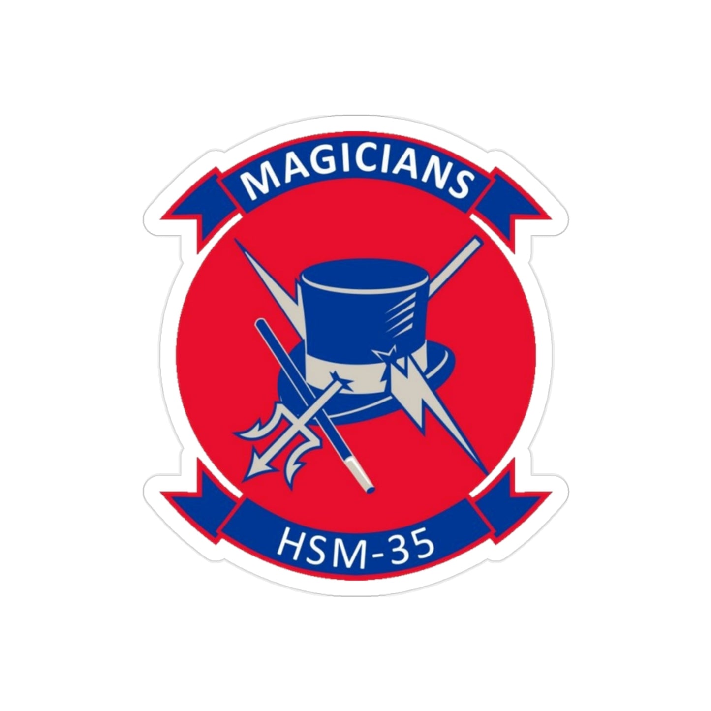 HSM 35 Helicopter Maritime Strike Squadron 35 (U.S. Navy) Transparent STICKER Die-Cut Vinyl Decal-2 Inch-The Sticker Space