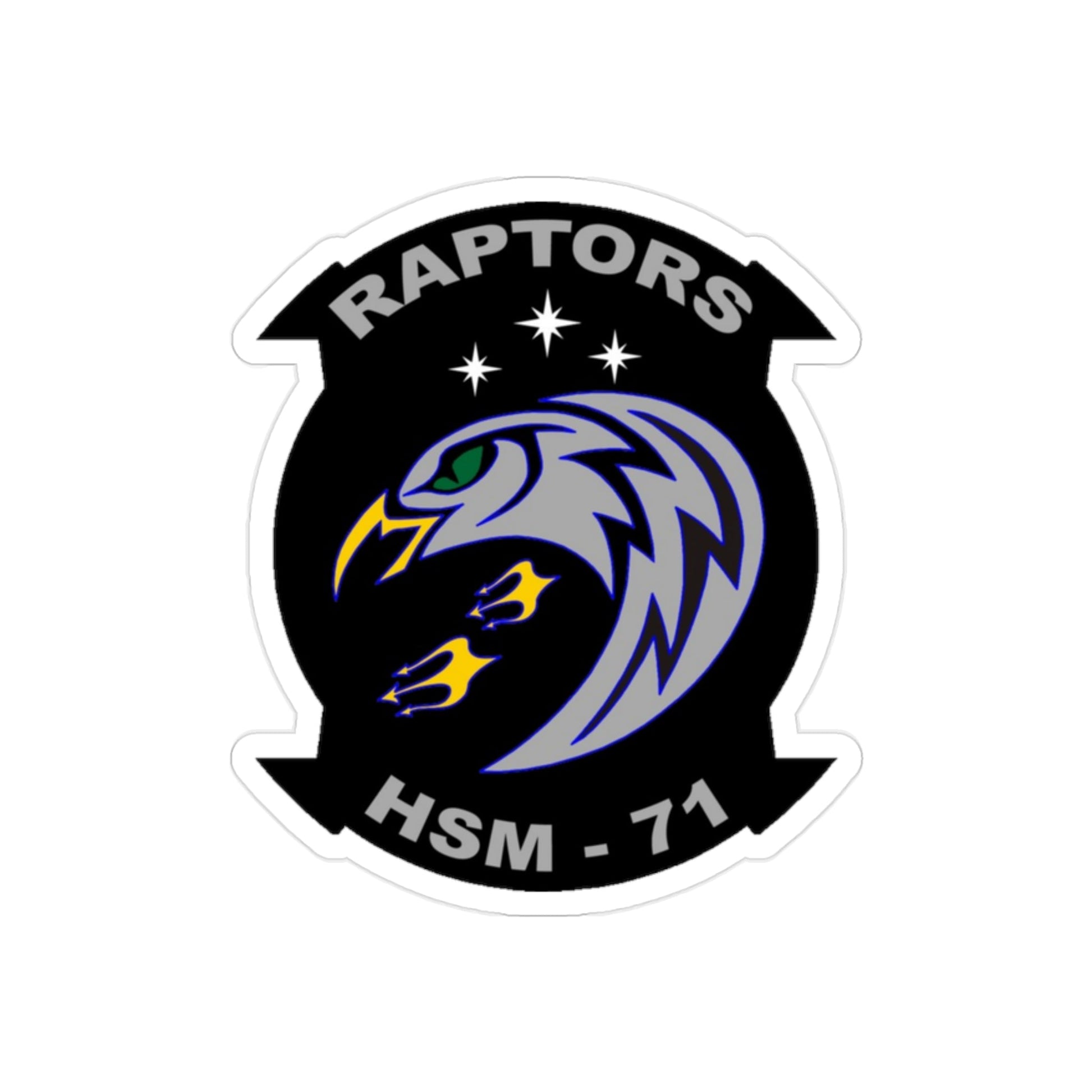 HSM 71 Raptors (U.S. Navy) Transparent STICKER Die-Cut Vinyl Decal-2 Inch-The Sticker Space