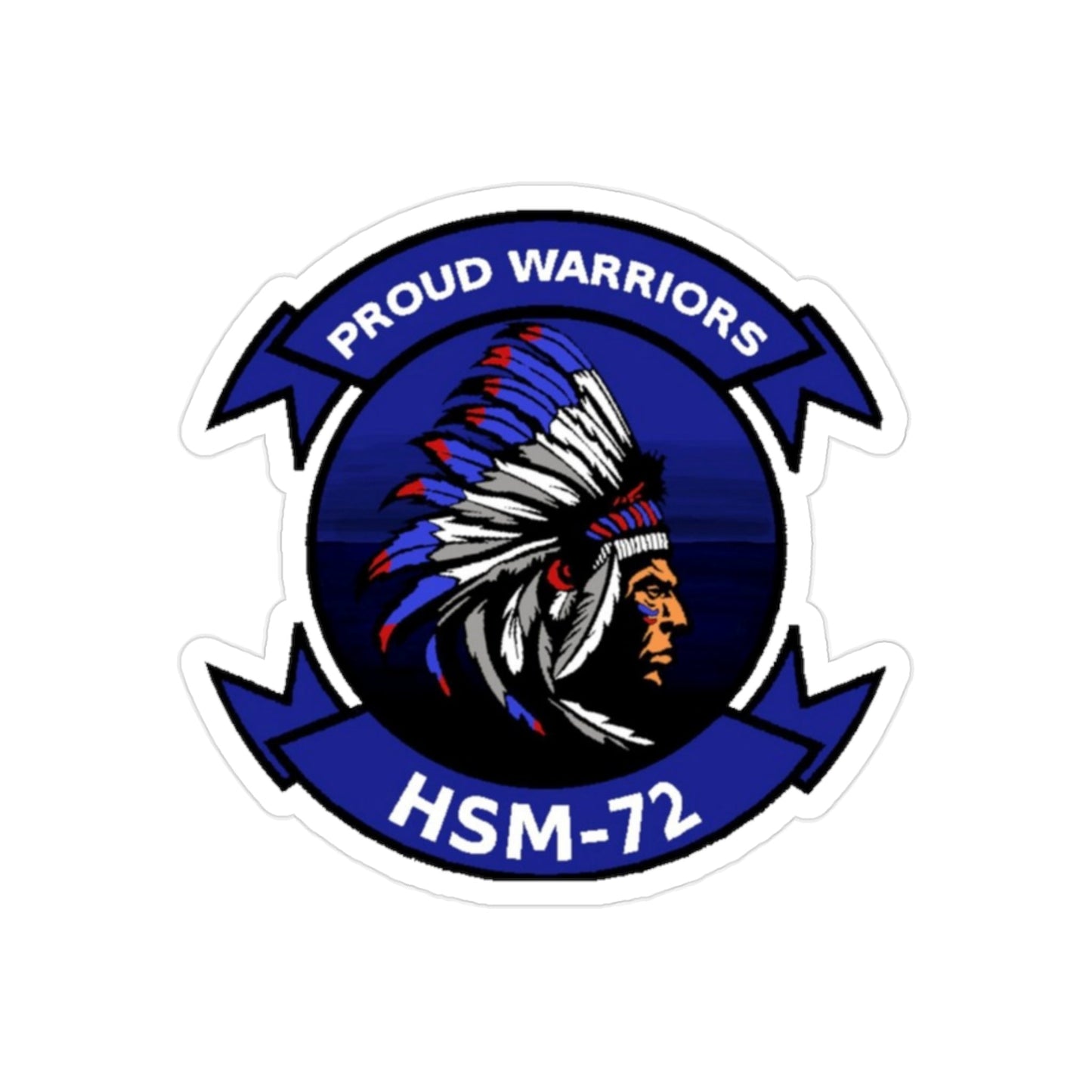 HSM 72 Helicopter Maritime Strike Squadron 72 (U.S. Navy) Transparent STICKER Die-Cut Vinyl Decal-2 Inch-The Sticker Space