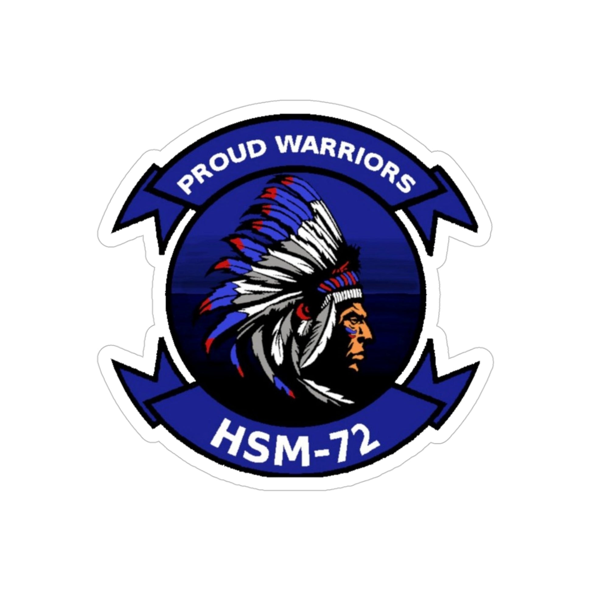 HSM 72 Helicopter Maritime Strike Squadron 72 (U.S. Navy) Transparent STICKER Die-Cut Vinyl Decal-4 Inch-The Sticker Space