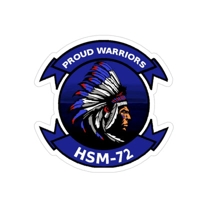 HSM 72 Helicopter Maritime Strike Squadron 72 (U.S. Navy) Transparent STICKER Die-Cut Vinyl Decal-4 Inch-The Sticker Space