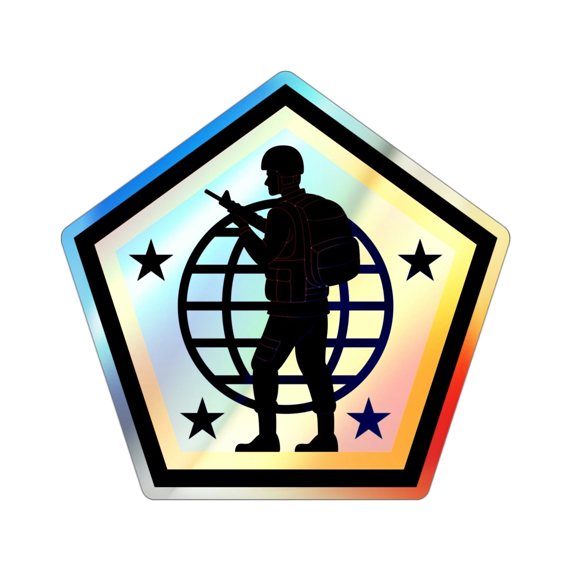 Human Resources Command (U.S. Army) Holographic STICKER Die-Cut Vinyl Decal-3 Inch-The Sticker Space